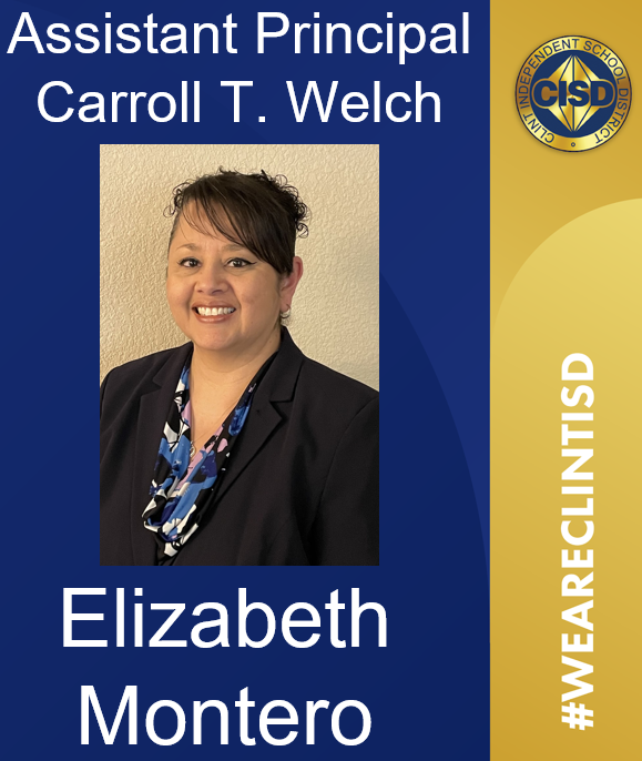 ClintISD_HR's tweet photo. Clint ISD is excited to welcome Elizabeth Montero to Carroll T. Welch. Congratulations! 
@ClintISD #WeAreClintISD https://t.co/HNTpb77Hhx