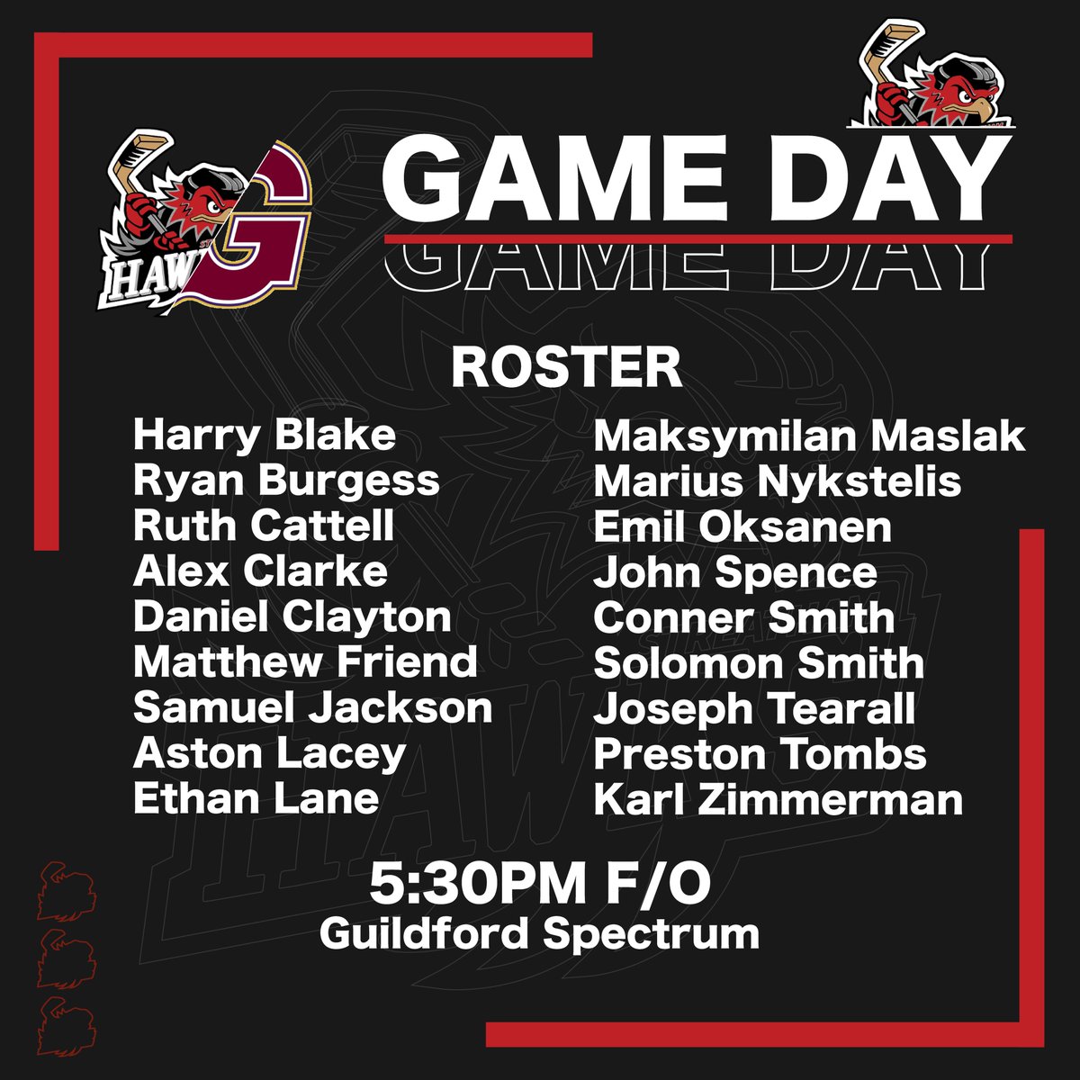GAME DAY!! 🏒📣 

Its the first match-up of our quarterfinals today, with a healthy looking line-up for the first time in months. Lets go Streatham!