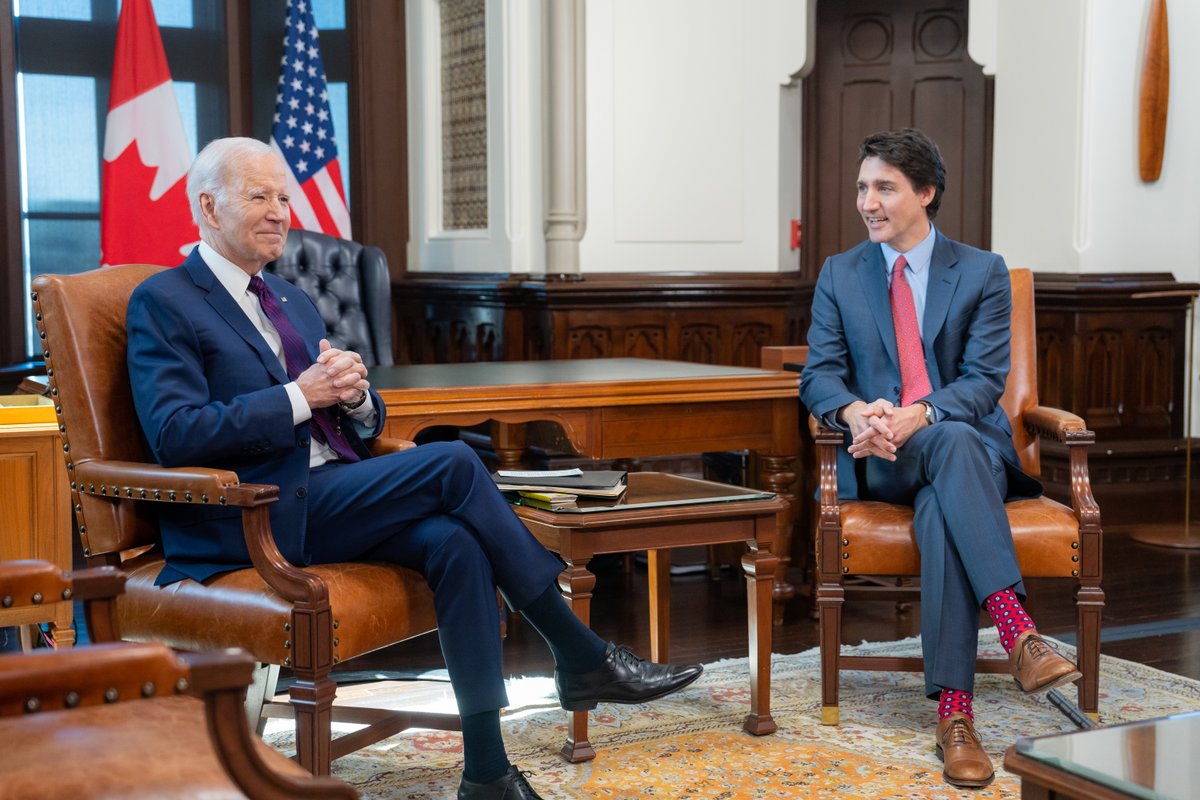 No two nations on earth are bound by such close ties of friendship, of family, of commerce, or of culture as the United States and Canada.

It was a pleasure sitting down with Prime Minister Trudeau to discuss strengthening our nations' shared prosperity and security.