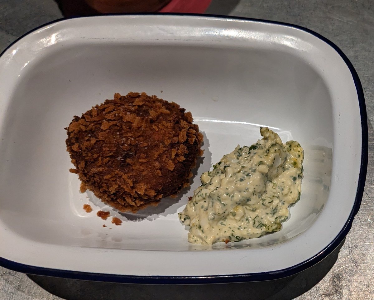 bada16's tweet photo. £11.50 for one miserable beef croquette! Really? You can do better @DaffyMulligans https://t.co/muK4K7AJsO
