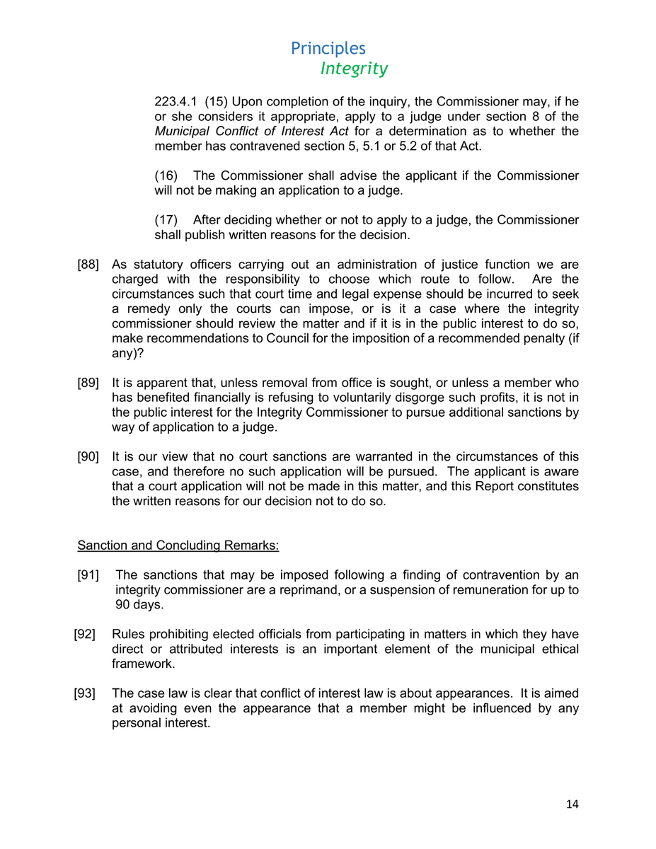 CameronKroetsch's tweet photo. The results of the complaint I filed with the @cityofhamilton's Integrity Commissioners are in - police board members cannot, in fact, vote on the police budget if they have immediate family on the force. I've been saying it for years. Glad to have it in black and white. #HamOnt https://t.co/4KC7GIcpkv