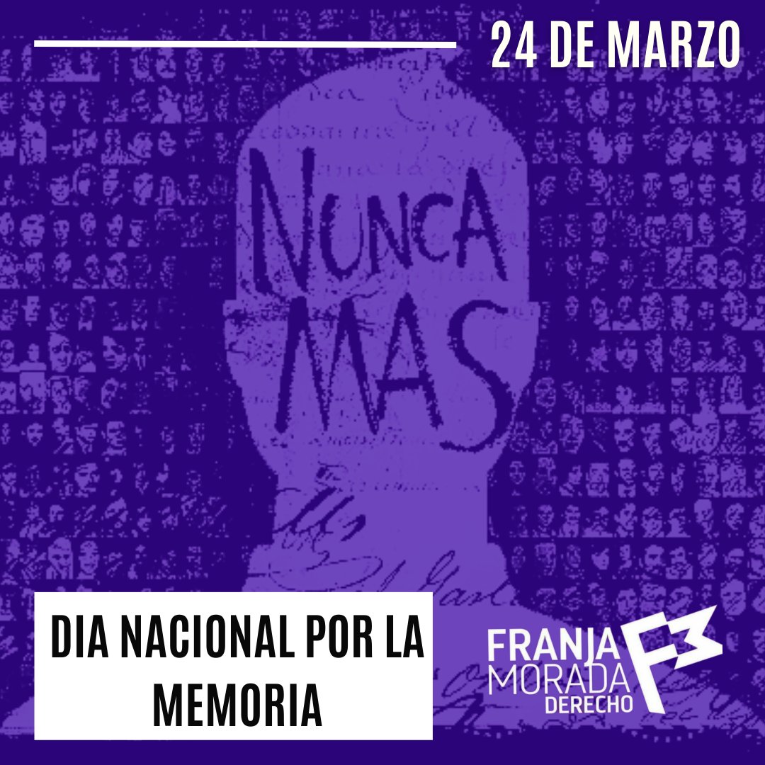 FMDerechoUNT's tweet photo. DIA POR LA MEMORIA, LA VERDAD Y LA JUSTICIA

Hoy se conmemora un nuevo aniversario del golpe cívico-militar que interrumpió el orden democrático e instauró un régimen de violencia, crueldad, y violación sistemática de los derechos humanos en Argentina.
👇 https://t.co/ckp5LwY65T