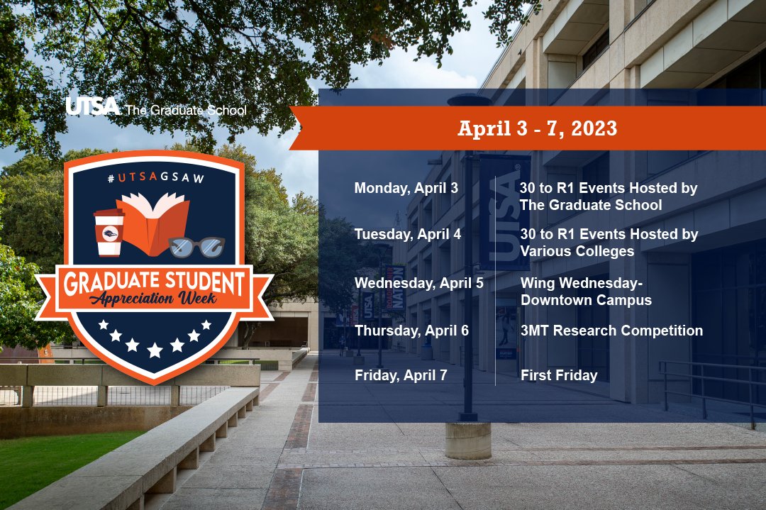 The UTSA Graduate School on Twitter "Mark your calendars for Graduate