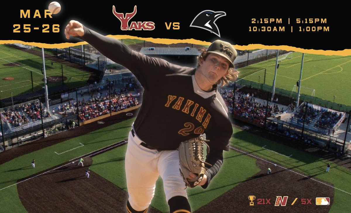 𝗬𝗮𝗸𝘀 𝗚𝗮𝗺𝗲 𝗪𝗲𝗲𝗸 🤘🏽

Our road series vs. <a href="/PenguinHardball/">Clark College Baseball</a> has been moved to Ridgefield Outdoor Recreation Complex due to impending weather.

🎥 nwacsportsnetwork.com/clarkwa/