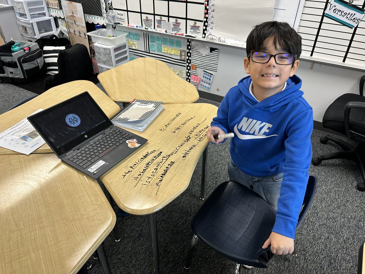 Practicing "extended constructed responses" for the upcoming STAAR. <a href="/Robinson_HISD/">Robinson Elementary</a>