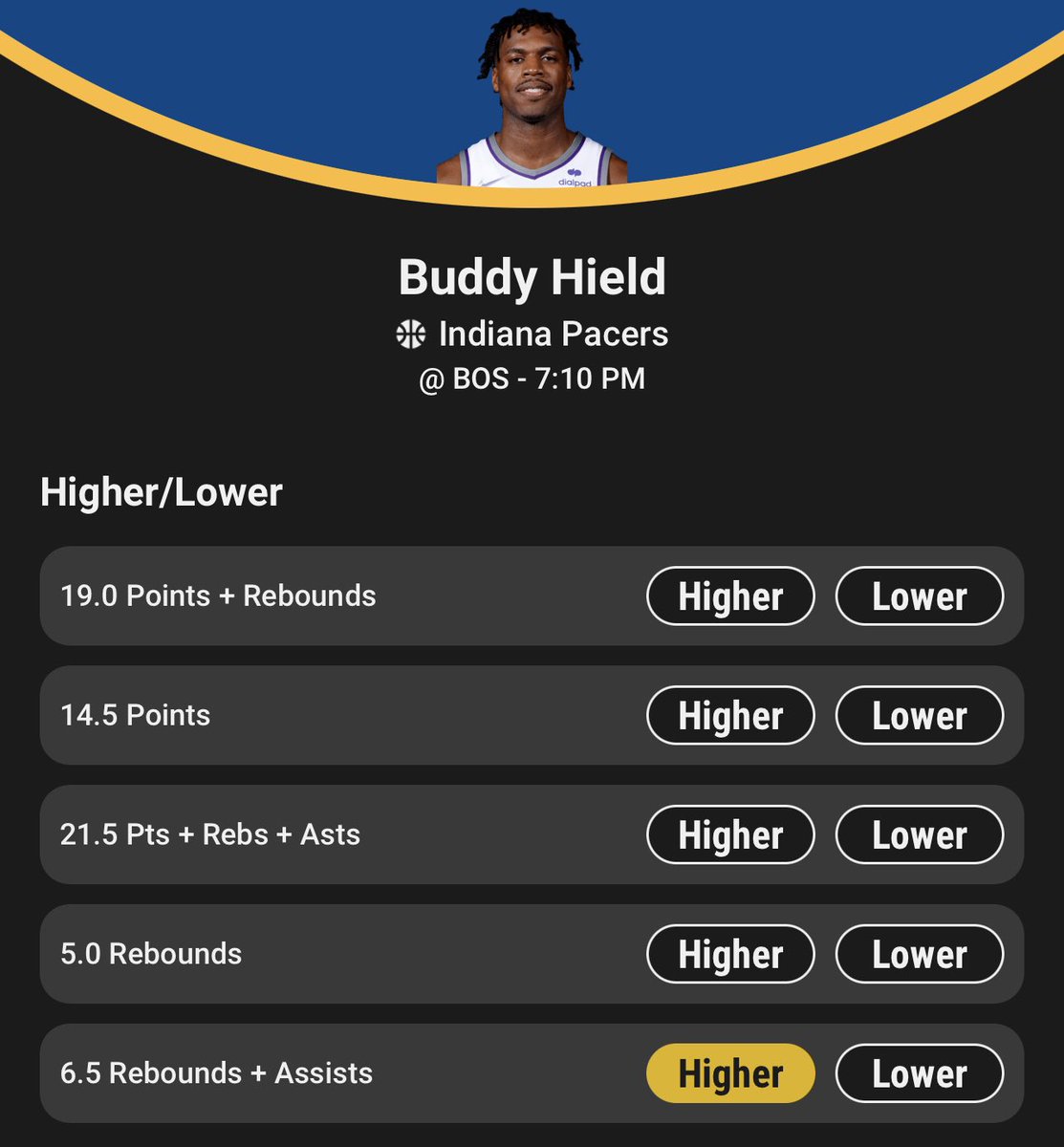 Chief on Twitter "🚨 POTD 🚨 41 on POTD 🤝 Buddy Hield o6.5 Rebounds