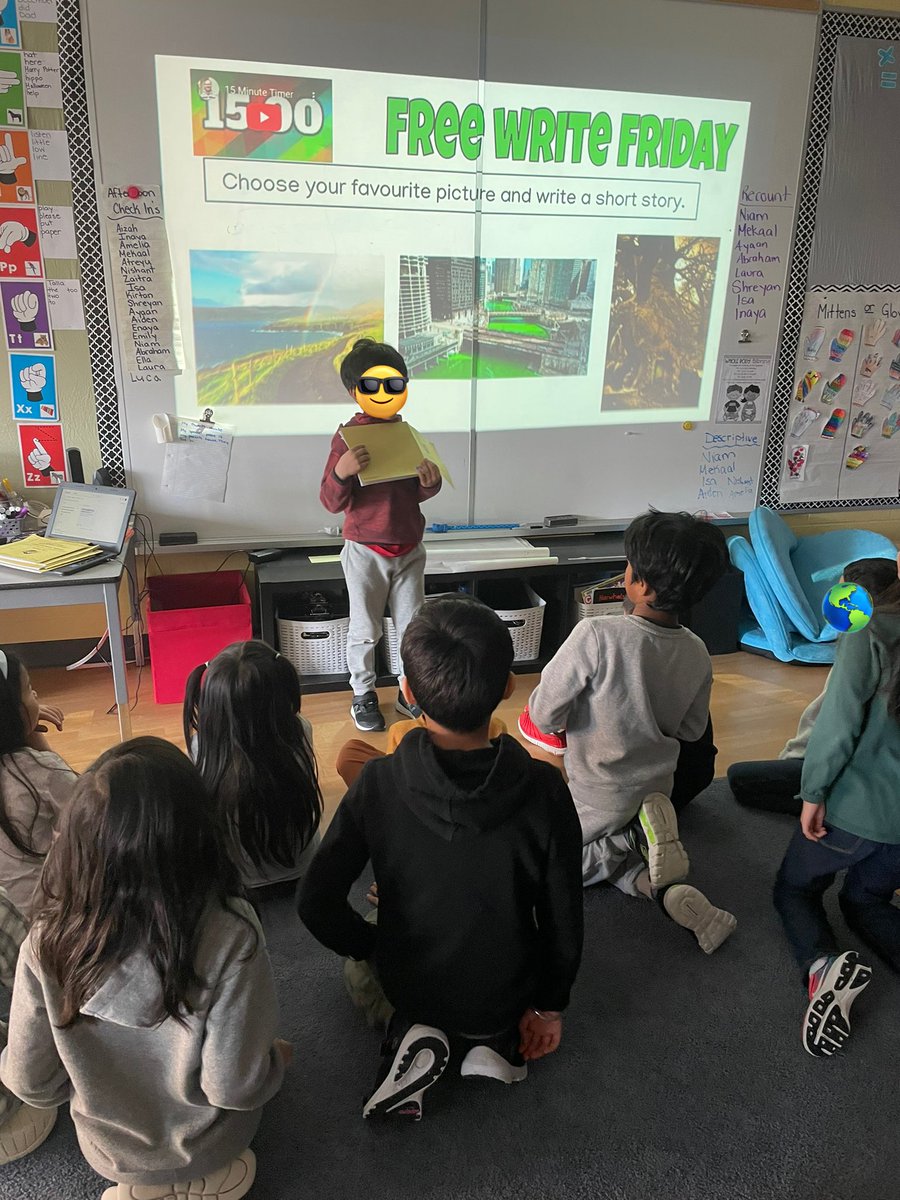ms_mburrell's tweet photo. Our new routine #freewritefriday! 
We have three picture prompts and if our authors choose to share they can! https://t.co/3eM9f4SgBq