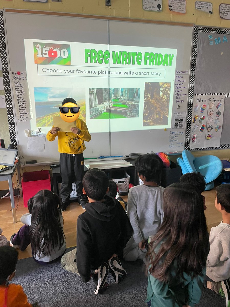 ms_mburrell's tweet photo. Our new routine #freewritefriday! 
We have three picture prompts and if our authors choose to share they can! https://t.co/3eM9f4SgBq