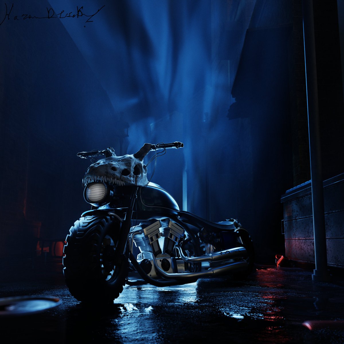 بنلعب ع ما يجيلنا شغل:v
instagram.com/p/CqL9FeZMcjb/

#bike #motorcycle #3d #b3d #blender3d #blender #substance #substance3d #substancepainter #krita #3Dart #dark #darkrendering #blue #cinematic #cinematiclighting #lighting #volumetrics #clouds #scifi #fantasy #weird #skull