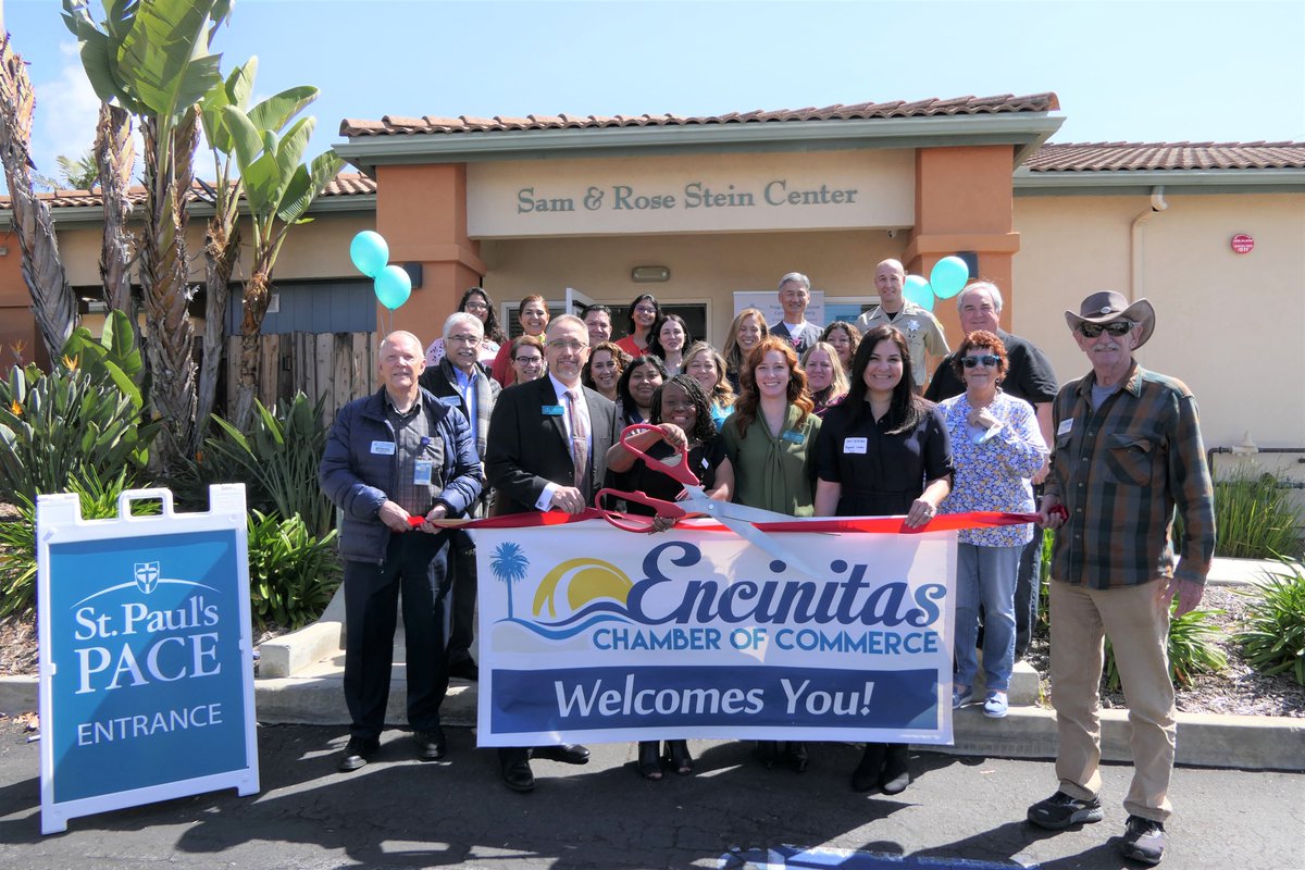 StPaulsPACE's tweet image. We were honored to host a ribbon-cutting ceremony and open house at our St. Paul&apos;s PACE North County location with the Encinitas Chamber of Commerce! 

#medicalprogram #seniors #olderadults #encinitas #community