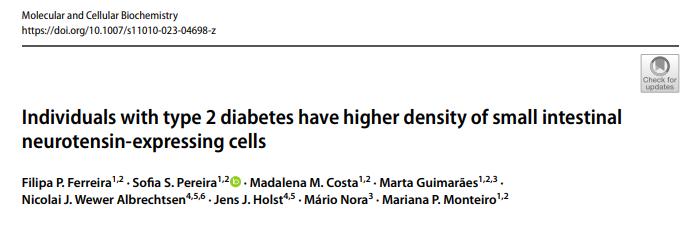 Filip_Knop's tweet photo. Based on single-jejunal site biopsies from 10 obese #T2Ds and 18 obese non-T2Ds, Ferreira et al. states "Individuals with #T2D have higher density of small intestinal neurotensin-expressing cells"... We see the opposite pattern - especially in the ileum🤔
https://t.co/cx4eND1wtQ https://t.co/78yoJj8SJv