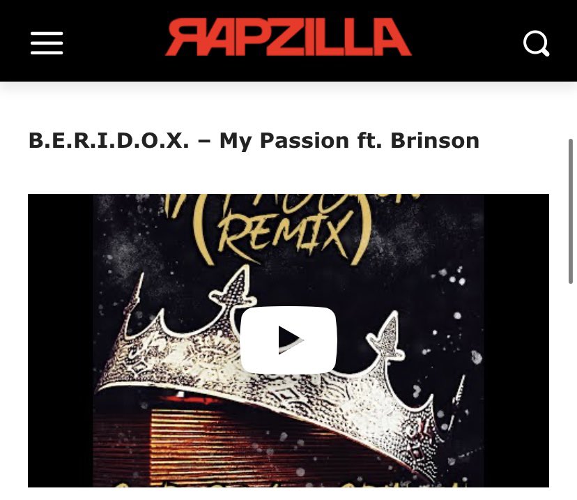 Beridox215's tweet photo. Shoutout to @rapzilla for picking my new single “My Passion (Remix) featuring Brinson” as a Rap Submission Pick of the Day.  You haven’t heard the song yet, what you waiting for. Let’s go!

https://t.co/e2CxAt0dek

#Beridox #Brinson #MyPassionRemix #producedbykdrama #rapzilla https://t.co/9jopiTZ6Fj