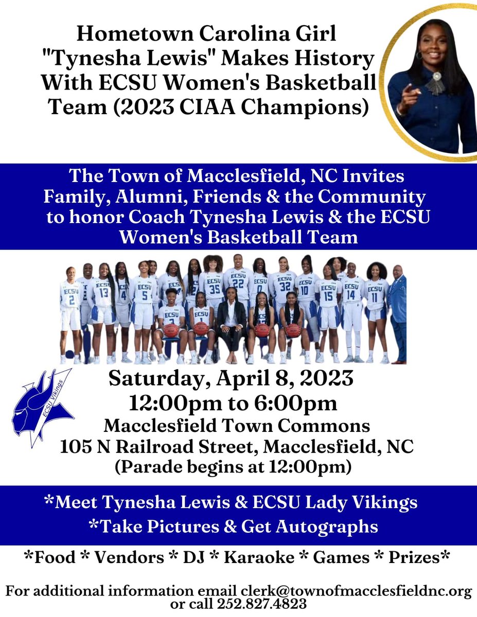 Fam, you’re invited.  Please join us in celebrating <a href="/ecsu_wbb/">Elizabeth City State Univ Women's Basketball</a> historic season.