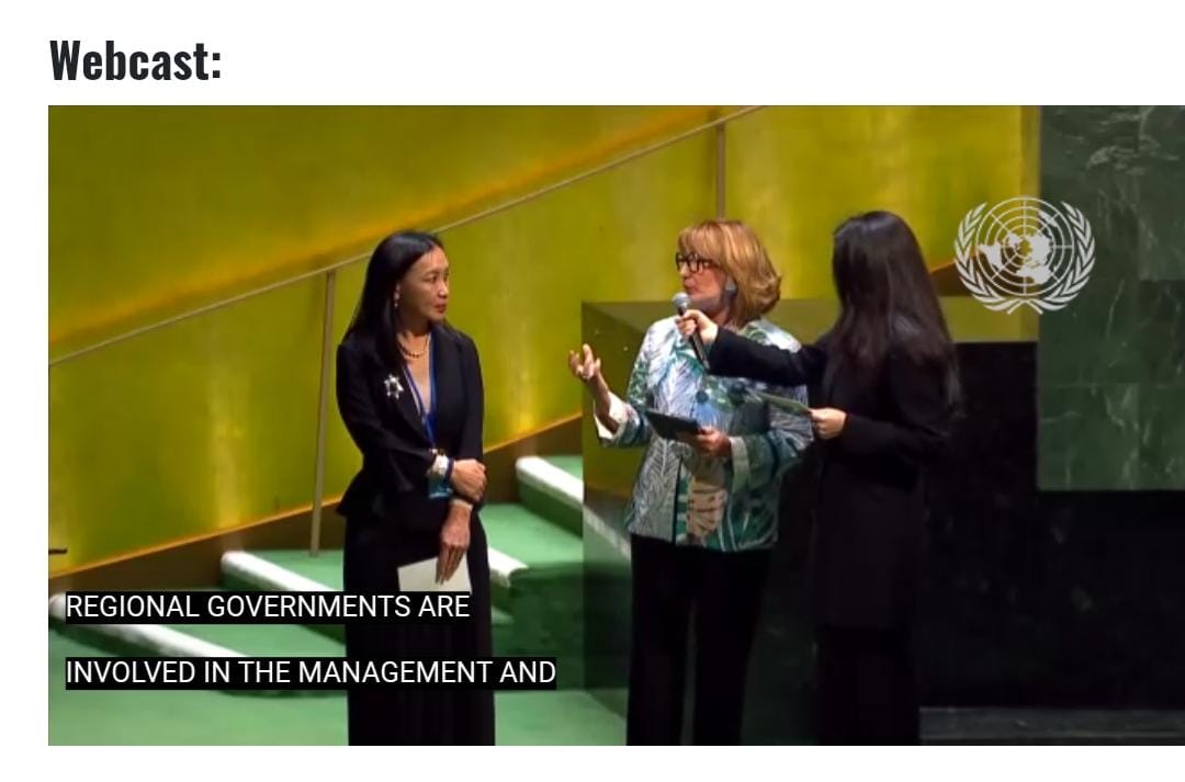 uclg_org's tweet image. #WaterAction

SG @UCLG_Saiz delivers at the closing of the 🇺🇳 @UN Water Conference💧 #LocalGov will need to be involved at all stages to ensure water security, ecosystemic transformation &amp;amp; upholding the human right to water everywhere to leave no one behind 🌍

#Listen2Cities