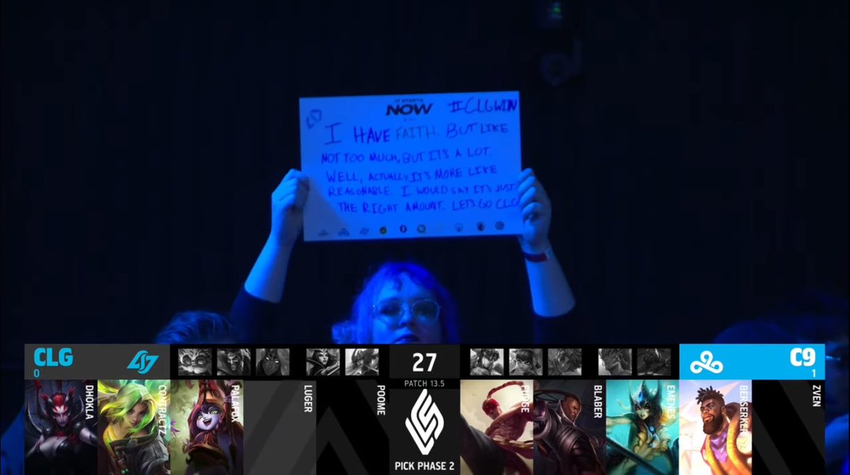 I believe in CLG (reasonably) #CLGWIN #LCS