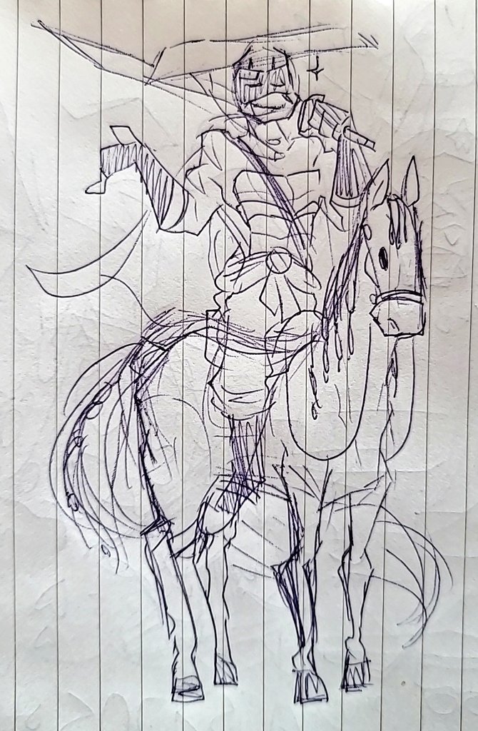 I am not motivated to draw unless I have a horse relationship
Giddy-up man! 