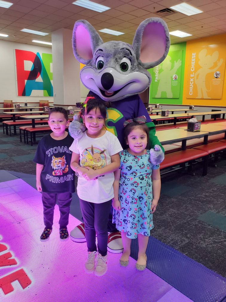 Having a great time at Chuck E Cheese tonight! <a href="/StovallPK_AISD/">Stovall EC/PK/K</a> <a href="/MrAmes_/">Jeremy Ames</a> <a href="/przluis71/">Luis Perez</a> <a href="/JoshuaGobert/">Dr. Joshua Gobert</a> <a href="/AldineISD/">Aldine ISD</a> <a href="/Counseling_AISD/">Aldine Counseling</a>
