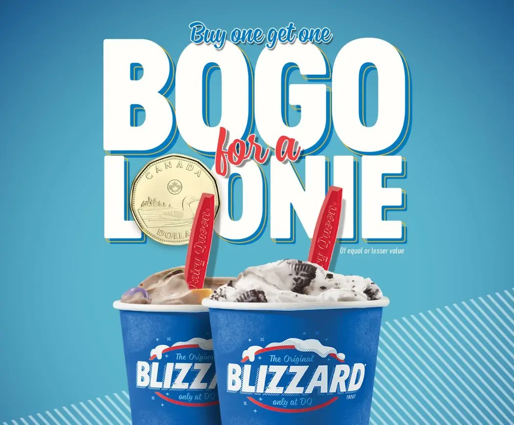 RedFlagDeals's tweet photo. Last Weekend: BOGO Blizzards (any size) for $1 from March 20-26 at Dairy Queen. https://t.co/cOoE8WNMMp https://t.co/u5iFMaimnm