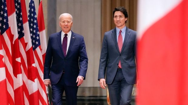 CTVNews's tweet photo. A panel analyzes announcements from U.S. President Biden and Prime Minister Trudeau on clean energy, cross-border issues and defence. https://t.co/rgch97u4rJ https://t.co/e4PWY420aO