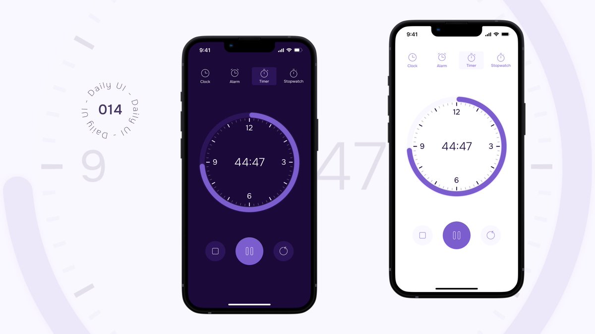 OlgaBondarUX's tweet photo. Day 014 of the challenge and #countdown is ready
Made in #figma
#dailyui #day014 #ui #ux #MobileApp #uidesign #timer #challenge #daymode #nightmode https://t.co/wMsI7iZMVQ