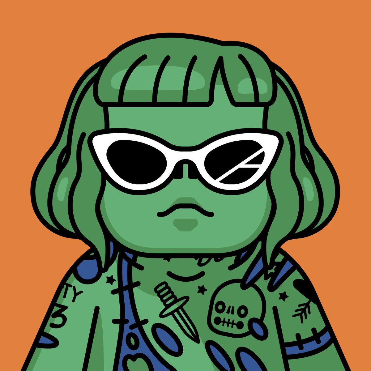 #FFF <a href="/Deadfellaz/">Deadfellaz</a> does it again. Love the front facing fellas, can’t wait to rock her as my pfp 😍