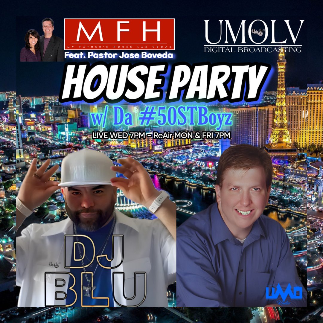 UMOLV's tweet photo. #UMOLV Broadcaster: #UMOAMP presents - #HouseParty #FridayNight hosted by da #50STBoyz #dj8lu @ur8oy8lu &amp; #djNoFlow baseline #HOUSEOFTHELORD feat @MFHLV #PastorJoseBoveda from 7pm-9pm PST

https://t.co/TPD4TbmG1s #GetAmplitude #UMOLV23 #Team218 https://t.co/Nn0n0CRHcr
