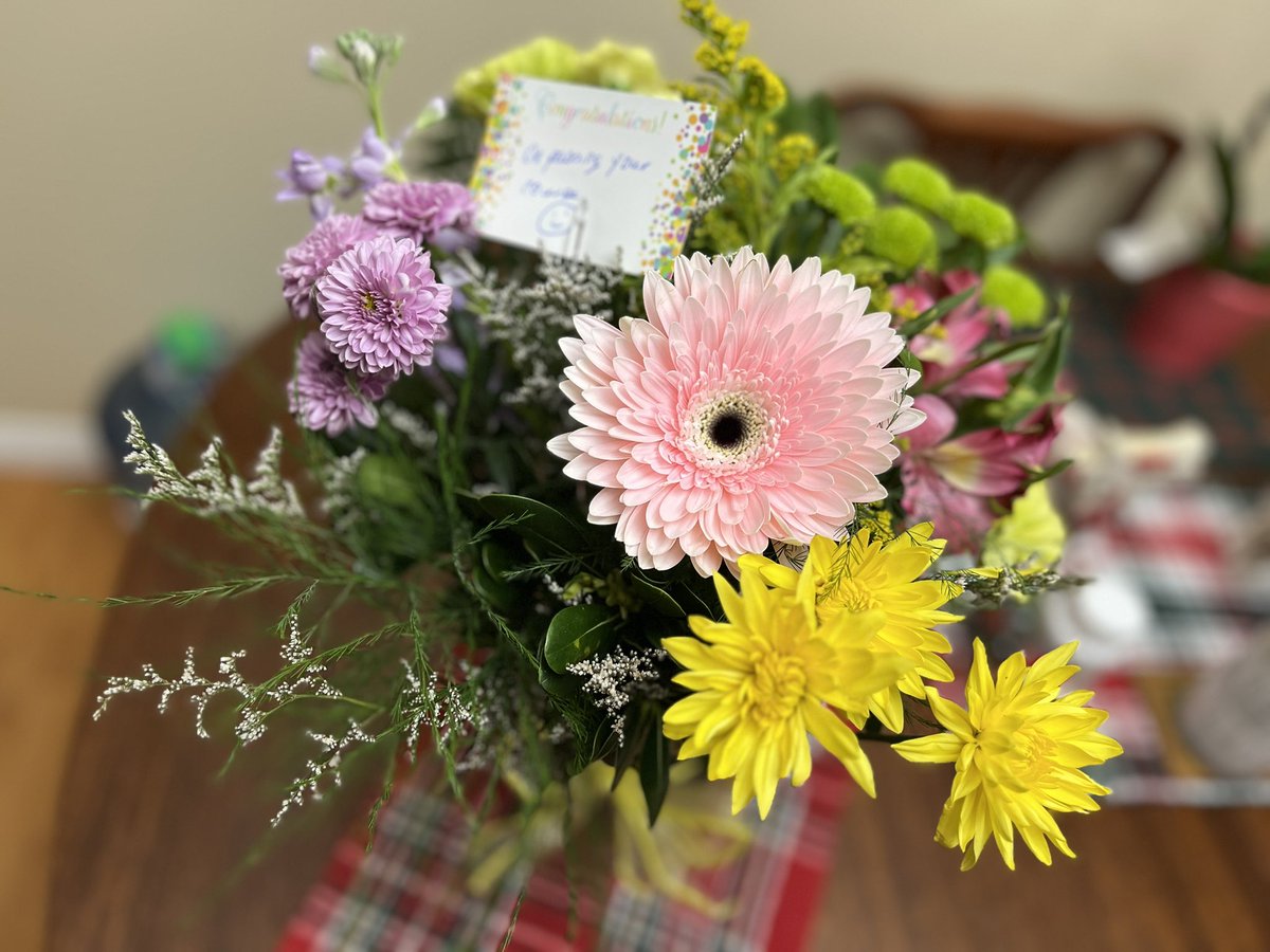 When you pass Financial Planning I and your work family gets you flowers to celebrate your success!! #TD_Canada