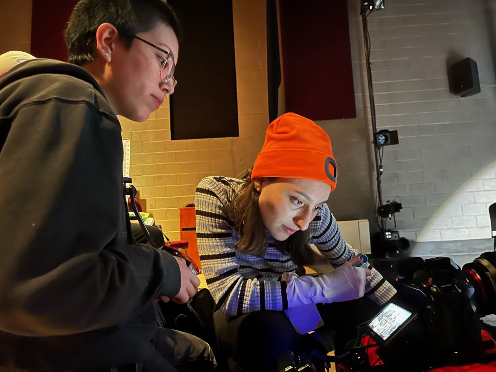RU_Film's tweet photo. Some BTS from senior Margot Maxwell’s thesis “An Anthology of Love and”! Wishing Margot luck on the post-production journey! 🎥🫶🏻 https://t.co/iTdIJuJrEe