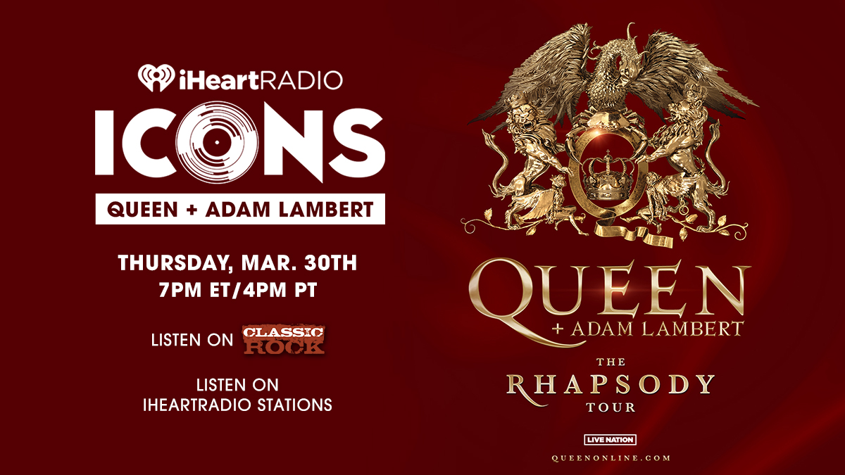 You won’t want to miss this! ❤️‍🔥 Rock out at our iHeartRadio ICONS with @QueenWillRock + @AdamLambert on 3/30 at 7pm. #iHeartTheRhapsodyTour Listen here: ihr.fm/ICONSTheRhapso…