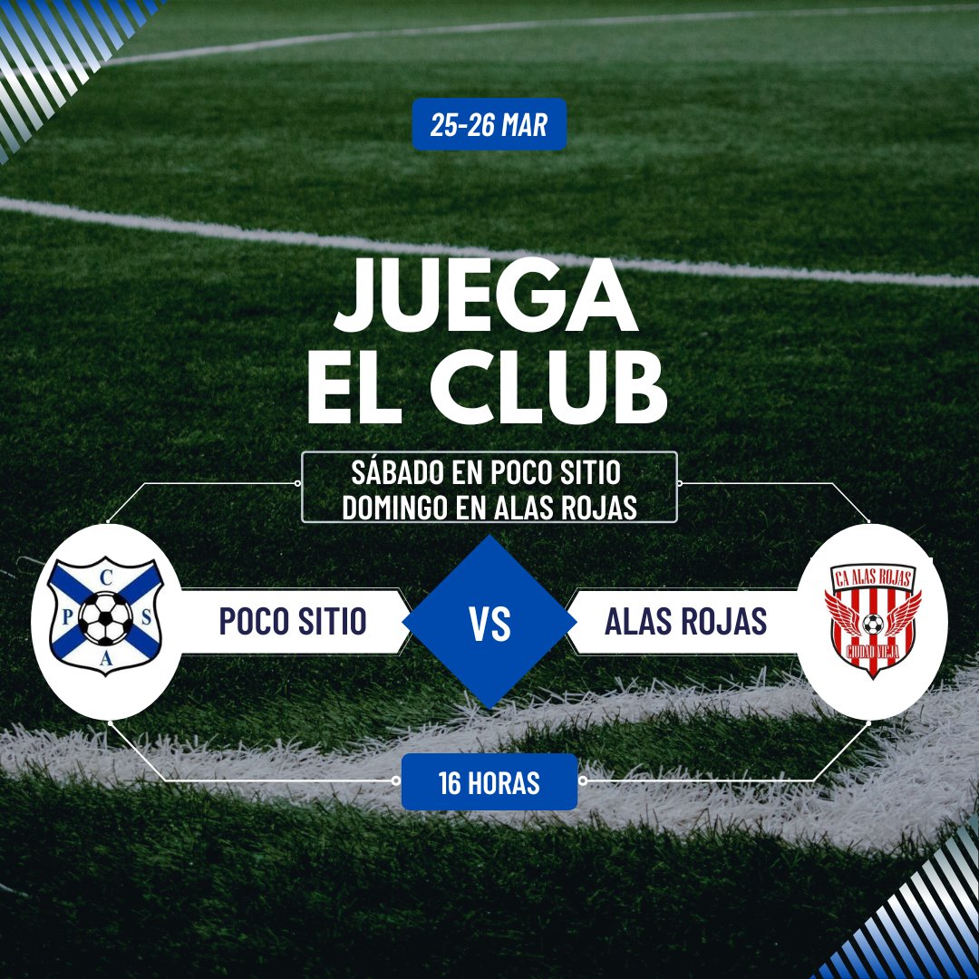 🏆 𝙏𝙤𝙧𝙣𝙚𝙤 𝙋𝙧𝙚𝙥𝙖𝙧𝙖𝙘𝙞𝙤́𝙣 

📌 5ta. Fecha
🏟 Poco Sitio (Sábado)
🏟 Alas Rojas (Domingo)
🕔 Inicio: 16 Horas
⚽️ Liga Palermo

SABADO 25 DE MARZO (En Poco Sitio)
2016 / 2015 / 2014 / 2013 

DOMINGO 26 DE MARZO (En Alas Rojas)
2010 / 2017 / 2012 / 2011

#BabyFutbol