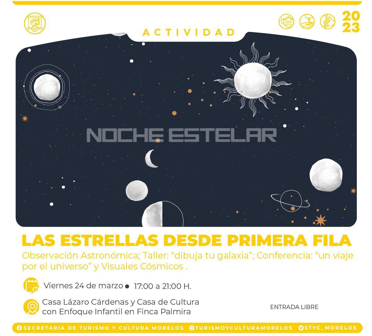 icf_unam's tweet photo. ¡HOY a partir de las 17 hrs.!
No te pierdas la charla de Sofía del Pilar Samario Nava, doctoranda de nuestro Instituto:
"Un viaje por el Universo" 🌌
📍Casa de Cultura Lázaro Cárdenas - Av. Palmira, Cuernavaca, Morelos.
#UNAM #Cuernavaca #RumboalEclipse
@estelarnoche https://t.co/jxc7lOvHxv