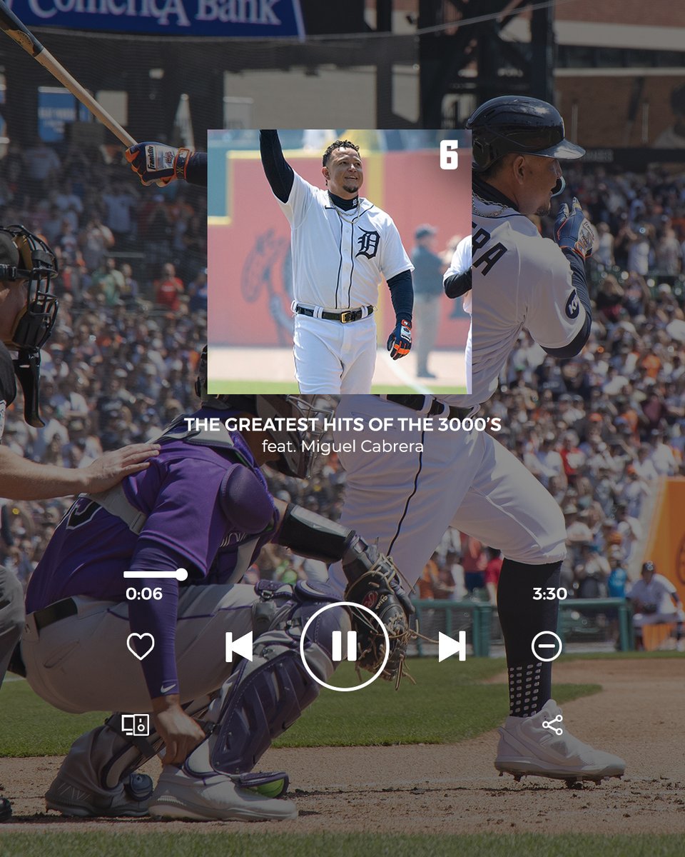 NOW PLAYING ON OUR TOP HITS OF 2022 ▶️ Miguel. Cabrera. 3,000th. Hit. 🗣️SIX DAYS UNTIL OPENING DAY!!!