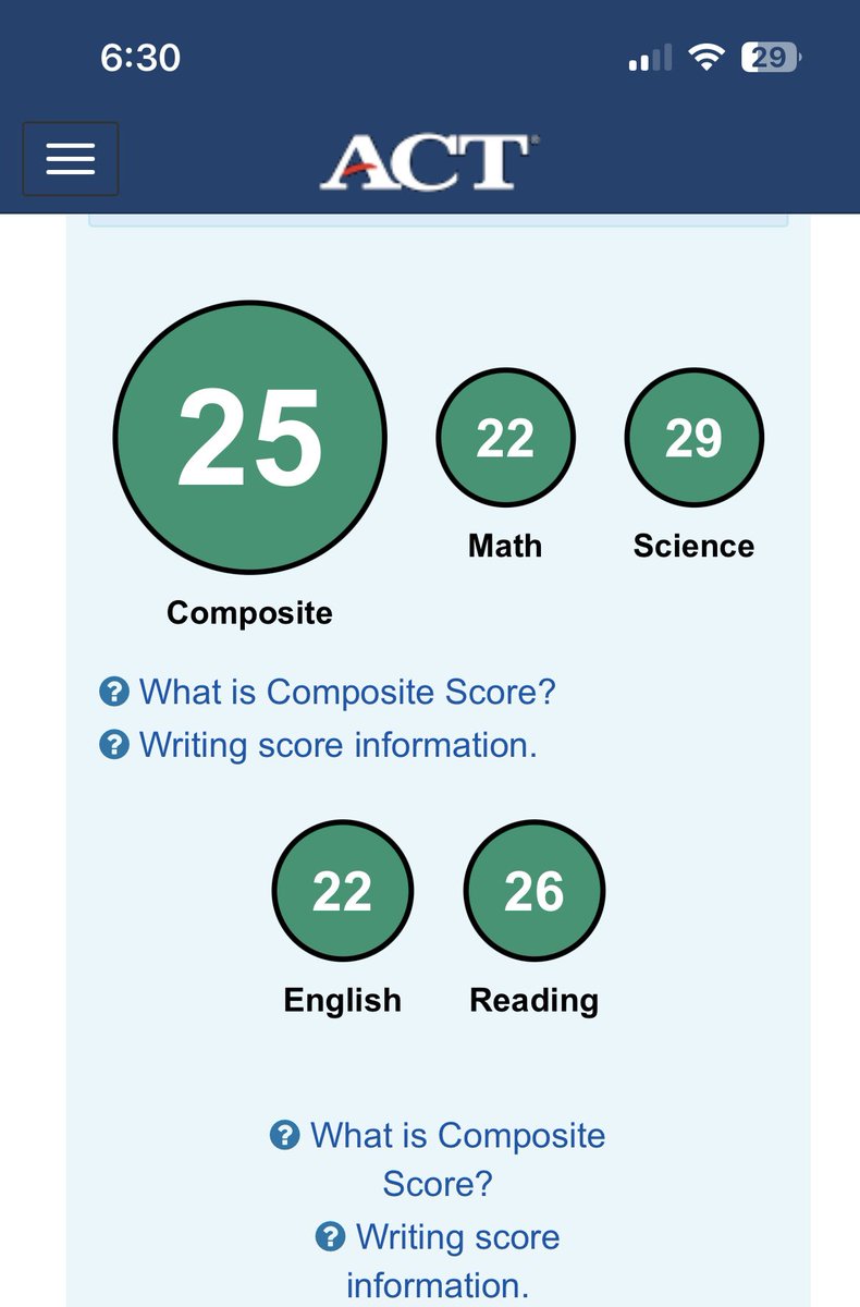 25 first time taking the ACT as a junior. Best stat of all!!