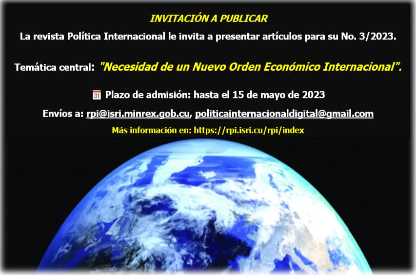 Nuestro Comité hace extensiva la presente Invitación a Publicar📰 de la <a href="/RevistaPoltica2/">Revista Política Internacional</a> 🗞️🌐, especialmente a nuestros estudiantes.

El próximo artículo a publicar en la sección #LenteEstudiantil👨‍🎓 puede ser el tuyo😏

#IsriCientifico 
#DeLaTallaDeRoa