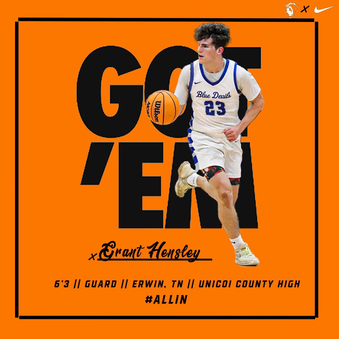 Welcome our first signee of the ‘23 class, Grant Hensley! Grant comes to us from Unicoi County High School where he averaged 18 points per game as a Senior and led his team to the 3A Tennessee State Tournament. 

#ALLIN #RunAsOne🦬
