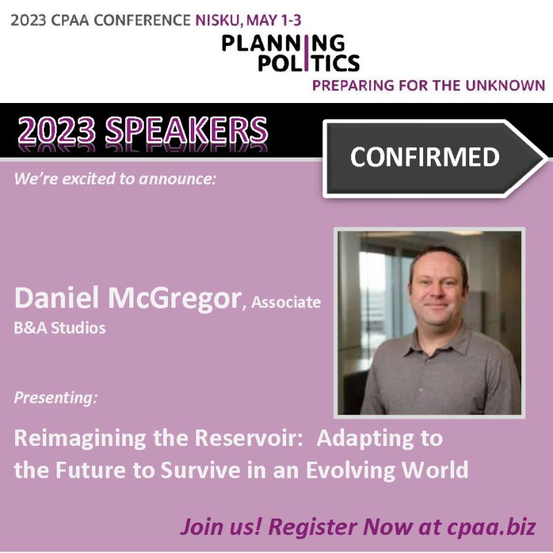 C_P_A_A's tweet photo. 38 days until the CPAA conference!  We're excited confirm another interesting speaker with a unique topic! Join us to hear Daniel MacGregor with B&amp;A Studios 
 #development #developmentopportunity #alberta #naturalresources #planning #conference2023 https://t.co/MEFtUg1wAC