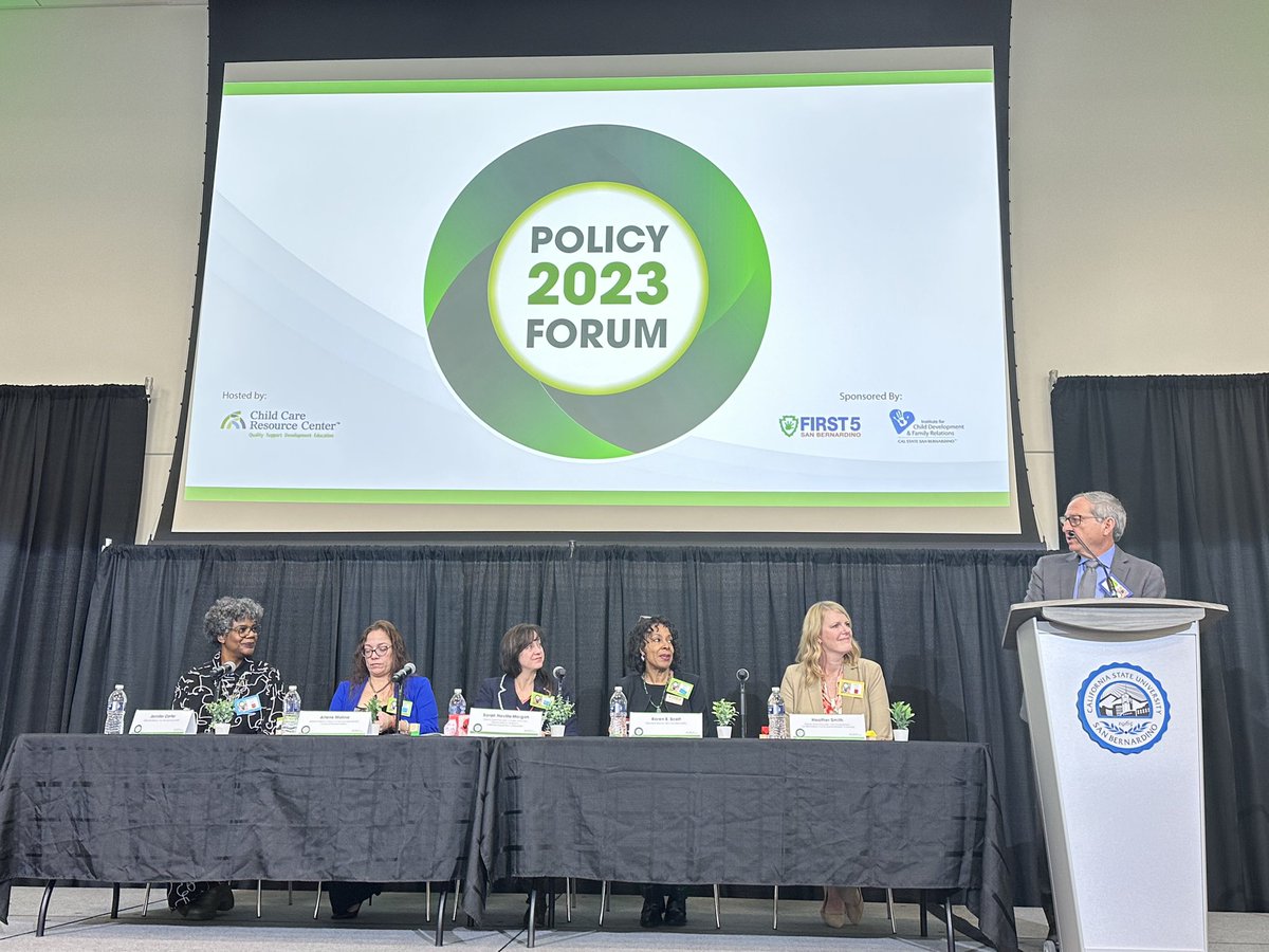 SNevilleMorgan's tweet photo. Great day participating in @CCRC4KIDS Policy Forum along with CDE’s Early Ed Policy at @CSUSBNews. Honored to be on a #UPK Mixed Delivery panel with reps from @SBCountySchools, @f5sb, head start programs, &amp; childcare. @CAUniversalPreK @CADeptEd @VirginiaCEarly https://t.co/npt0UcDq5Q