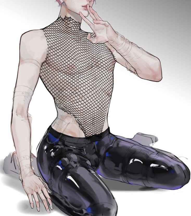 ⋆~

                 Quiso lucir algo más estilo rebelde, grunge.