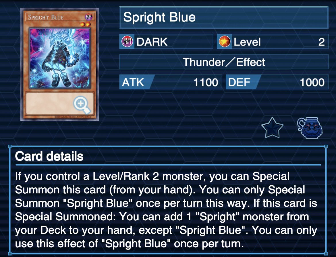 Tev_exe's tweet photo. @TeamAPS I’ve had a budget Spright Twins deck since forever because this card is TOO DARN HIGH for a set. https://t.co/CNDRcetlsv