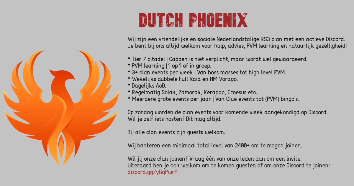 merian_rs's tweet photo. And for the Dutchies 🇳🇱🇧🇪:
If you are looking for a nice active clan: You are welcome in Dutch Phoenix! 🤗 https://t.co/OruS84tHUL
