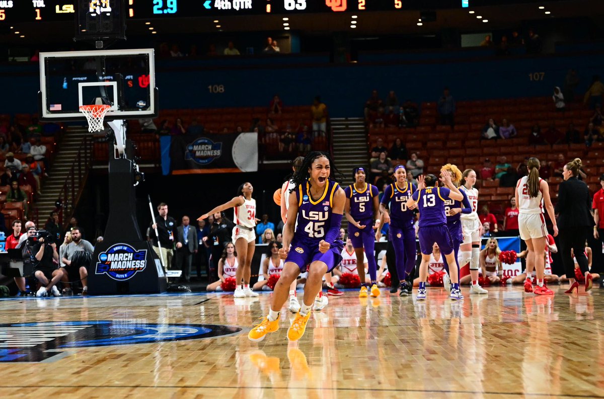 Absolutely electric. 4 HUGE free throws for Lex down the stretch. 

What a moment. #LSU moves on.