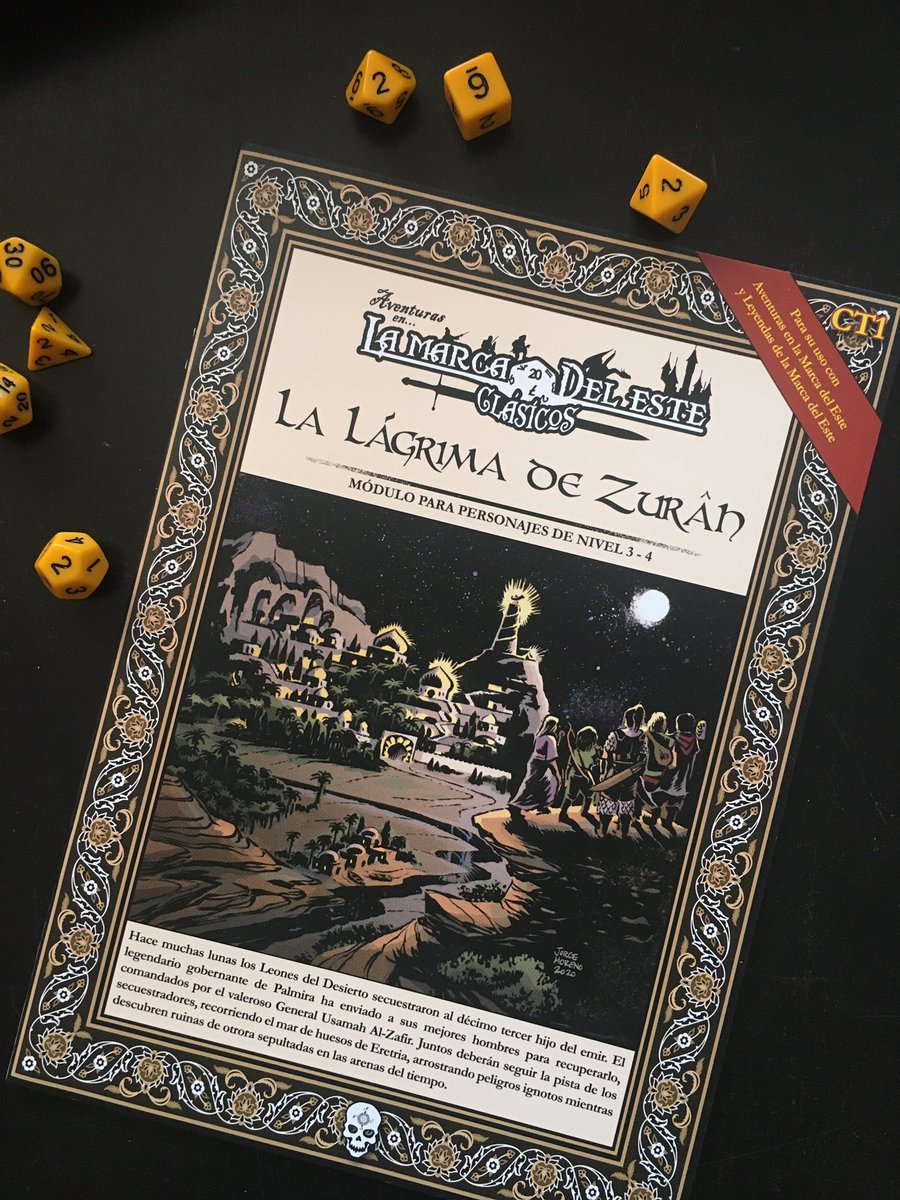 Mike38331571's tweet photo. Me gusta el detalle del marco de la portada, ahora a adentrarnos en la aventura  @LaMarcadelEste #rol https://t.co/nQpCvyAeR4