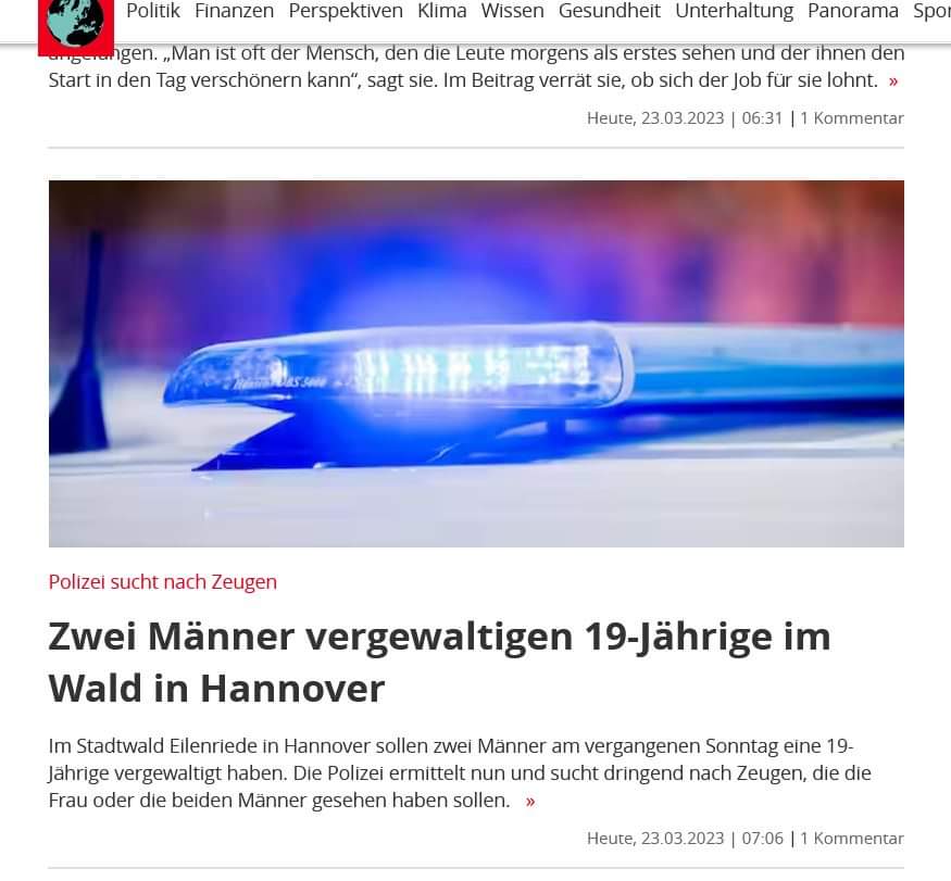Du sollst nicht in den Wald gehen, verdammt noch mal ...sonst wirst du vergewaltigt...alles nochmal im besten Deutschland aller Zeiten... #vergewaltigungen #Deutschland