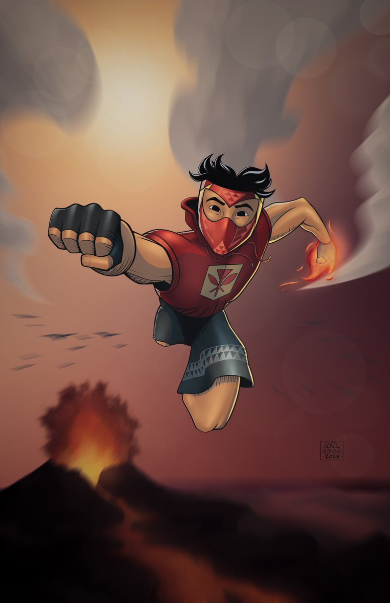 hoomakoa's tweet photo. The artist variant cover for #OneSunComics issue 1. 
“DAWN” and “DUSK”
Pencils and inks by me, colors by Oz The Artist. 
#indiecomics #hawaiiancomics https://t.co/iNBrWSUToc