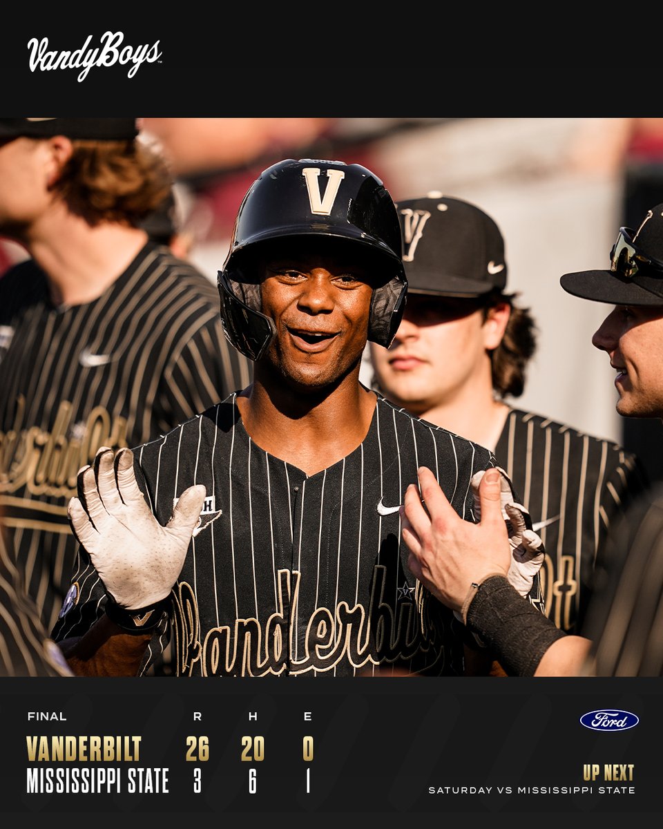 Bats stay hot in Starkville. 

#VandyBoys | #AnchorDown