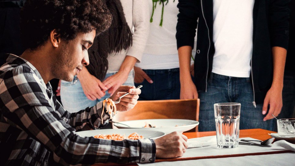 TheOnion's tweet photo. Nation Gathers Around Picky Eater To Make Him Try Things He Doesn’t Like https://t.co/HZyqYFVSvr https://t.co/SmOAWw2Sl5