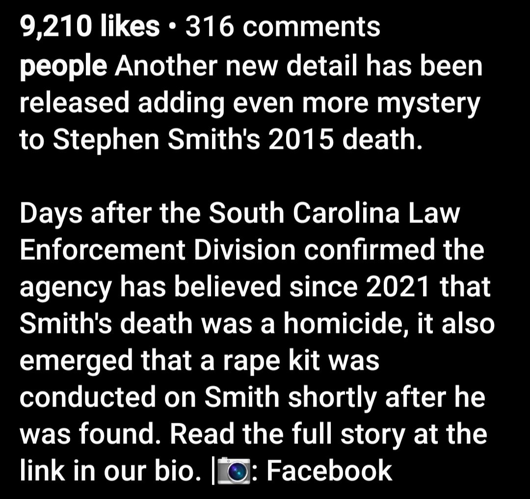 #murdaughtrial 
#bustermurdaugh 
Stephen Smith case has officially been labeled as a 'Homocide' 🙏
