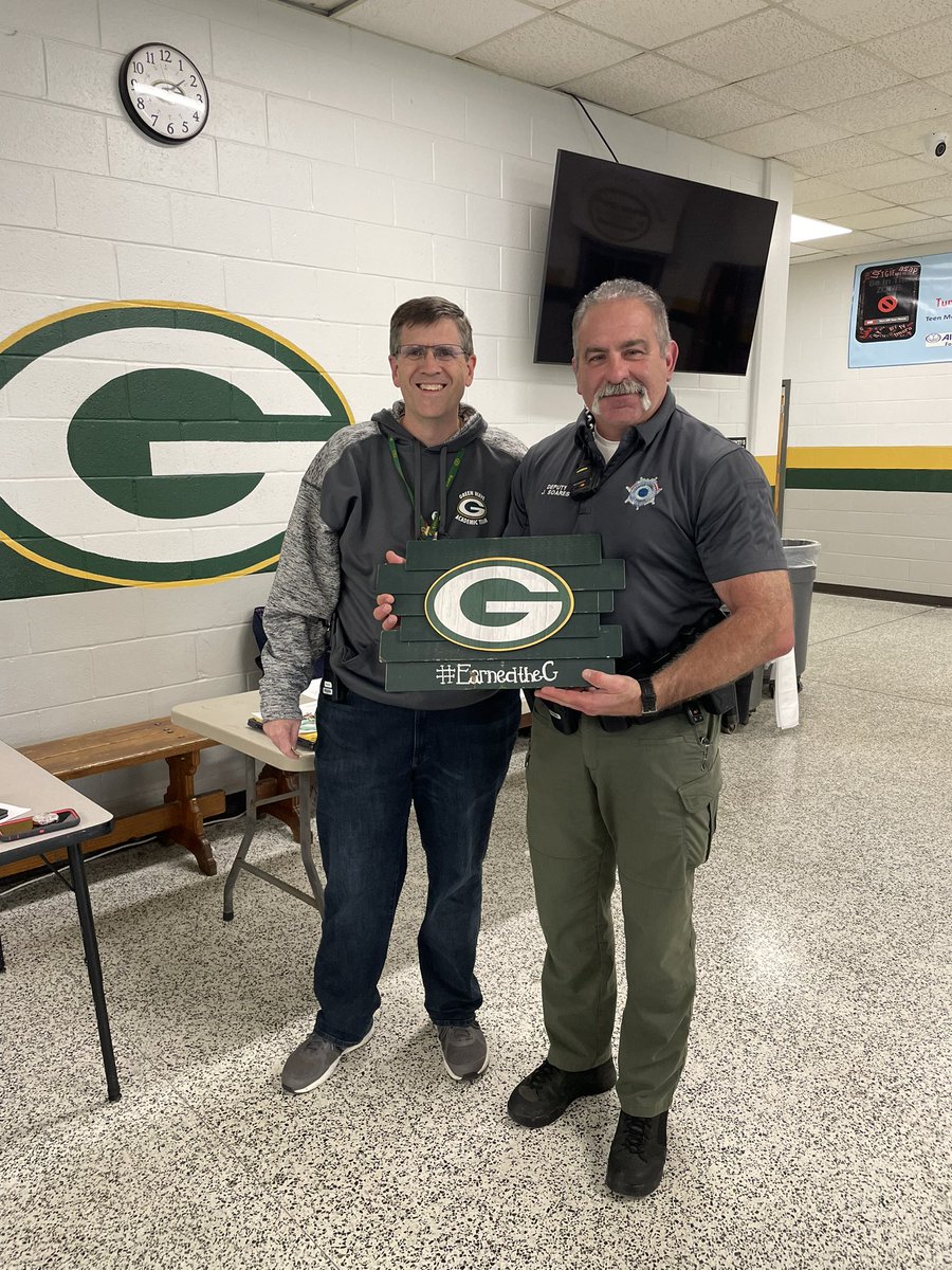 GreenWavePride's tweet photo. Congratulations to Deputy Soares and Ms. Sanders as they were selected as recipients of our monthly #EarnedtheG Faculty Award. #GWP https://t.co/OSDBkSkhee