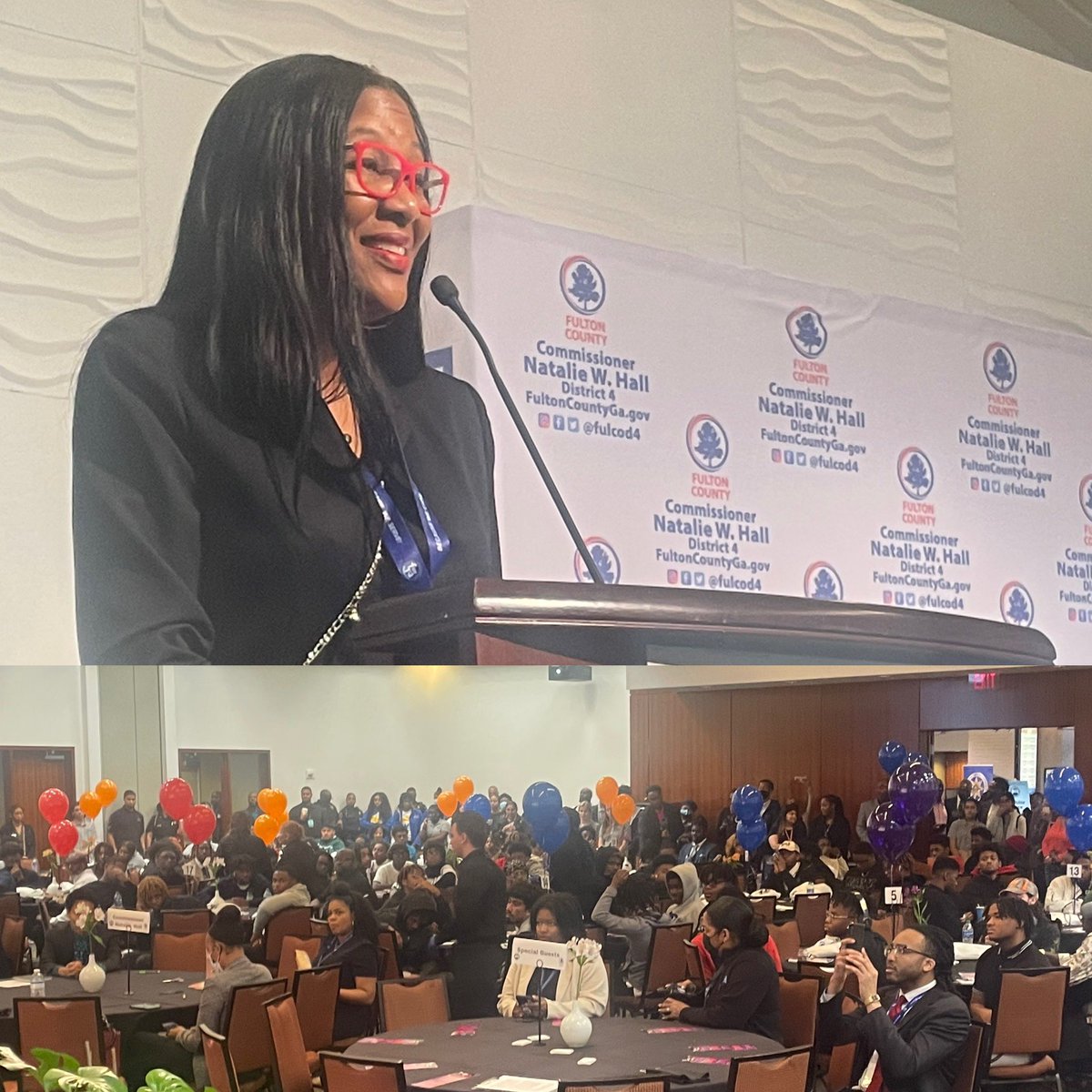 Shaunya_Chavis's tweet photo. ๐คAnytime you can be a part of empowering 300 young men to excel, itโs a very good day! Thank you @FulcoD4 Natalie Hall for the invite to again serve as conference moderator. This was POWERFUL ๐ซถ๐ฝ๐๐ช๐ฝ#Mentorship #BoystoMen #Empower #AtPromise @FGTV https://t.co/QsrjjKBYMP