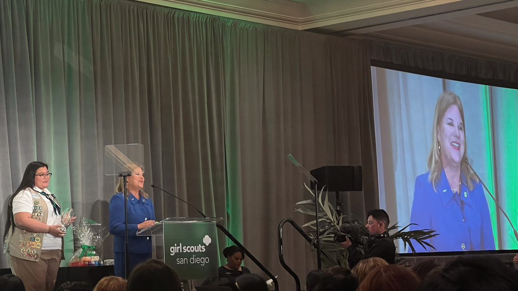 Congrats to our Founder <a href="/dmackey/">Deanna Mackey</a> for being named one of <a href="/sdgirlscouts/">Girl Scouts San Diego</a>’s #CoolWomen2023. ✨

Pictured is Deanna accepting the award from Emerging Leader Girl Scout McKenna Fischer.